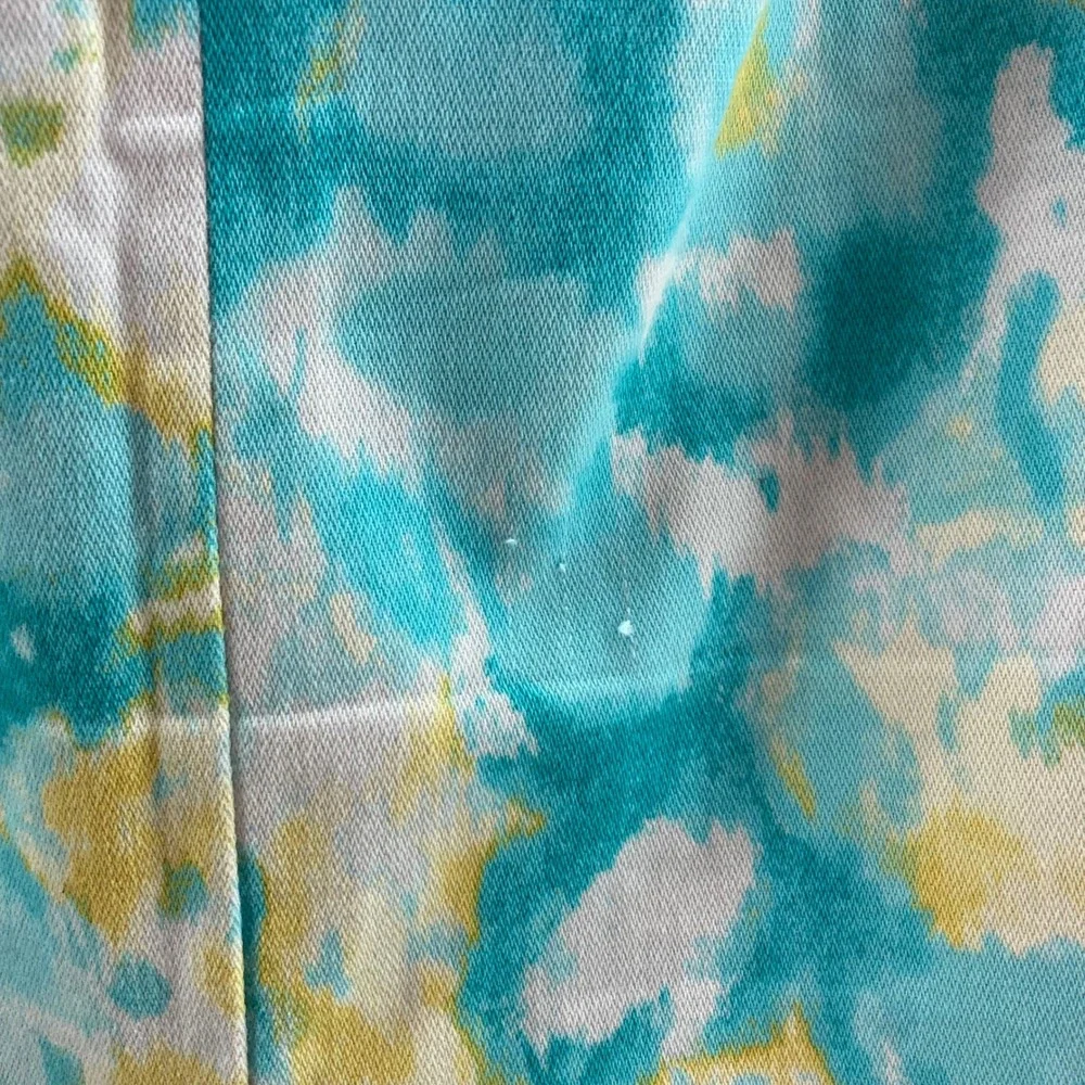 Talbots Women's Size 2 Pencil Skirt Floral Aqua Yellow Career Office‎